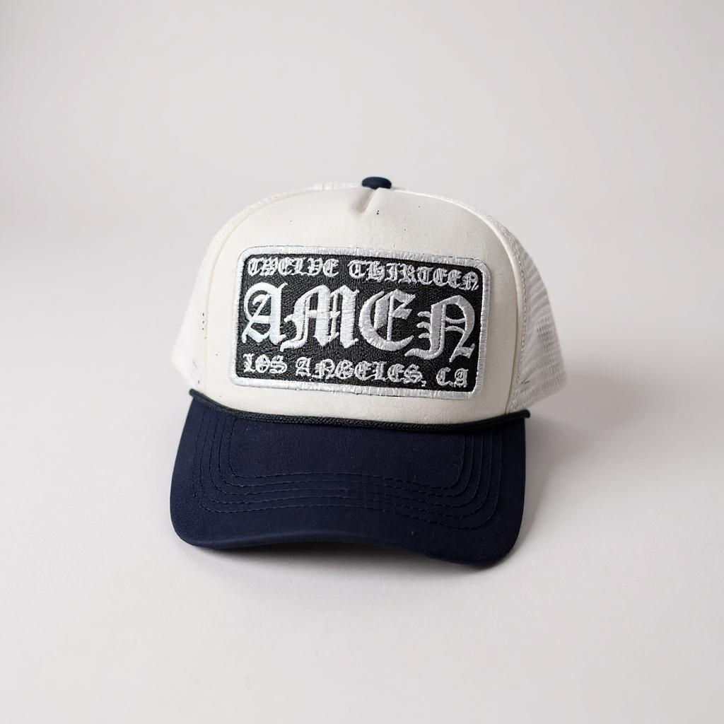 AMEN Foam Trucker - White/Navy