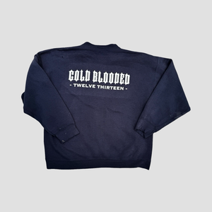 Super Sweat Blank Navy Crew - boxy Medium