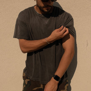Vintage Thrashed Blank Tee  - Charcoal