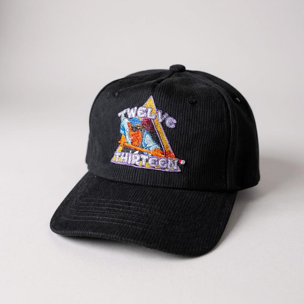 Cord Camel Hat - Black