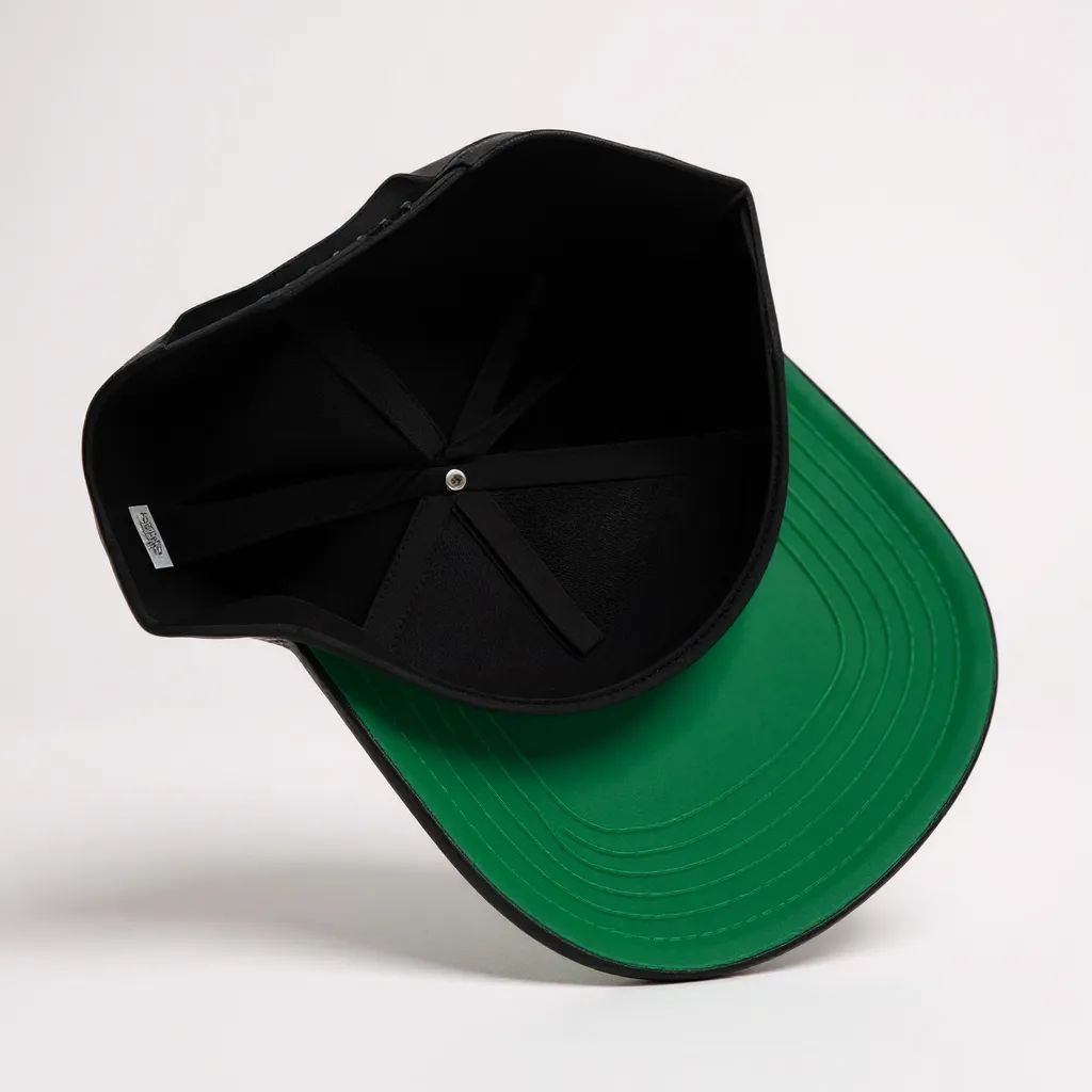 Sportswear Hat - Black/Green Underbrim
