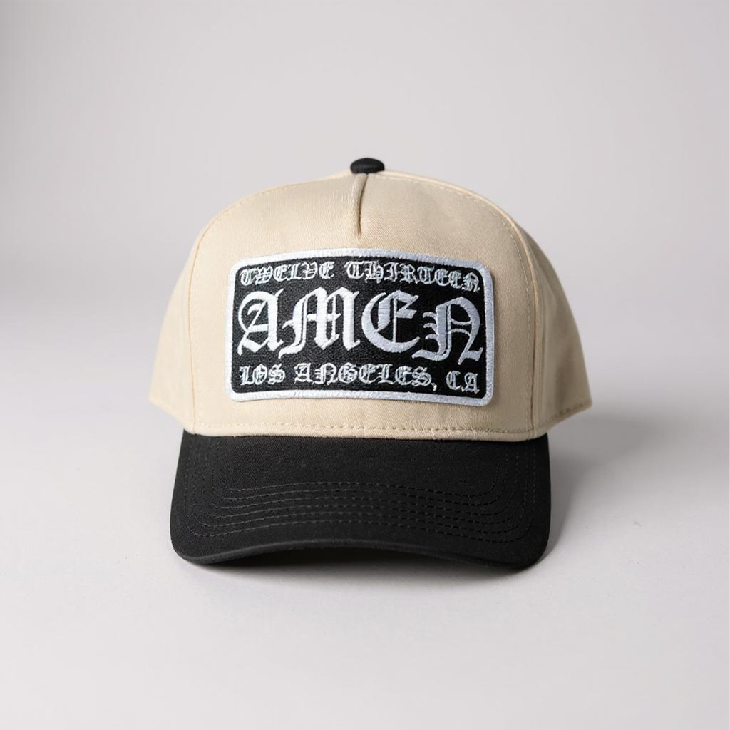 Amen Snapback - Cream/Black